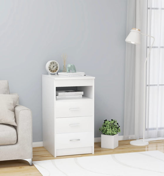 Sideboard mit Schubladen Weiß 40x50x76 cm Holzwerkstoff