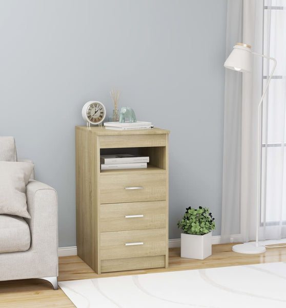 Sideboard mit Schubladen Sonoma-Eiche 40x50x76 cm Holzwerkstoff