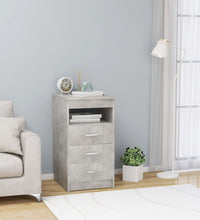 Sideboard mit Schubladen Betongrau 40x50x76 cm Holzwerkstoff