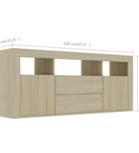 TV-Schrank Sonoma-Eiche 120x30x50 cm Holzwerkstoff