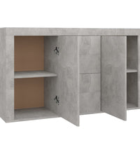 Sideboard Betongrau 120x36x69 cm Holzwerkstoff