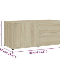 TV-Schrank Sonoma-Eiche 80x34x36 cm Holzwerkstoff