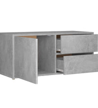 TV-Schrank Betongrau 80x34x36 cm Holzwerkstoff