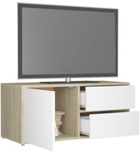 TV-Schrank Weiß Sonoma-Eiche 80x34x36 cm Holzwerkstoff