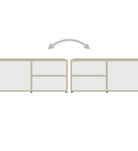 TV-Schrank Weiß Sonoma-Eiche 80x34x36 cm Holzwerkstoff