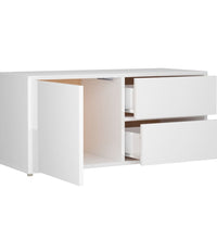 TV-Schrank Hochglanz-Weiß 80x34x36 cm Holzwerkstoff