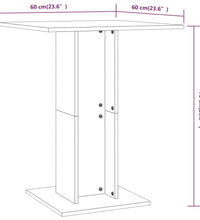 Bistrotisch Sonoma-Eiche 60x60x75 cm Holzwerkstoff