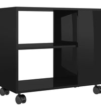 Beistelltisch Hochglanz-Schwarz 70x35x55 cm Holzwerkstoff