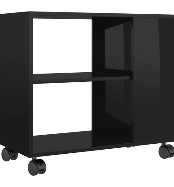 Beistelltisch Hochglanz-Schwarz 70x35x55 cm Holzwerkstoff