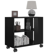 Beistelltisch Hochglanz-Schwarz 70x35x55 cm Holzwerkstoff