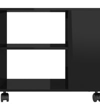 Beistelltisch Hochglanz-Schwarz 70x35x55 cm Holzwerkstoff