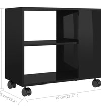 Beistelltisch Hochglanz-Schwarz 70x35x55 cm Holzwerkstoff