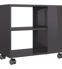 Beistelltisch Hochglanz-Grau 70x35x55 cm Holzwerkstoff
