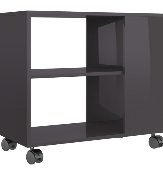 Beistelltisch Hochglanz-Grau 70x35x55 cm Holzwerkstoff