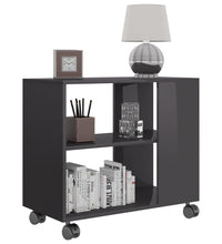 Beistelltisch Hochglanz-Grau 70x35x55 cm Holzwerkstoff