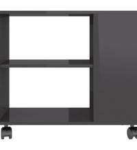 Beistelltisch Hochglanz-Grau 70x35x55 cm Holzwerkstoff