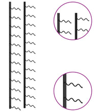 Wand-Weinregal für 24 Flaschen Schwarz Eisen