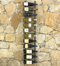 Wand-Weinregal für 24 Flaschen Schwarz Eisen