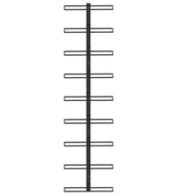 Wand-Weinregal für 9 Flaschen Schwarz Eisen
