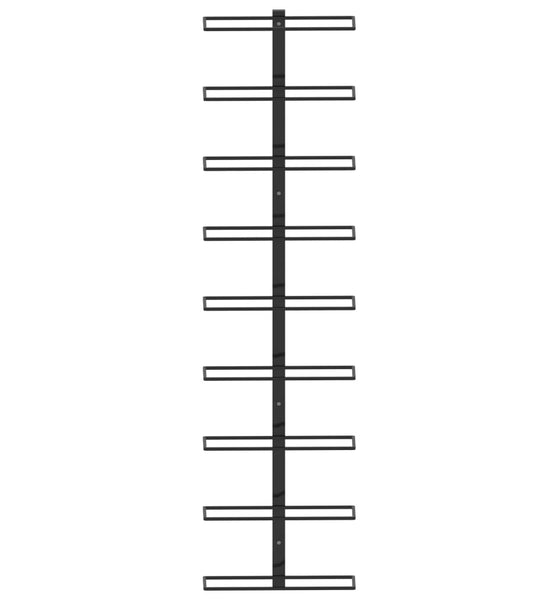 Wand-Weinregal für 9 Flaschen Schwarz Eisen