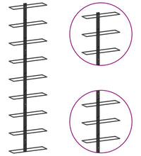 Wand-Weinregal für 9 Flaschen Schwarz Eisen