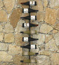 Wand-Weinregal für 9 Flaschen Schwarz Eisen