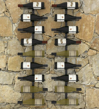 Wand-Weinregale für 18 Flaschen 2 Stk. Schwarz Eisen