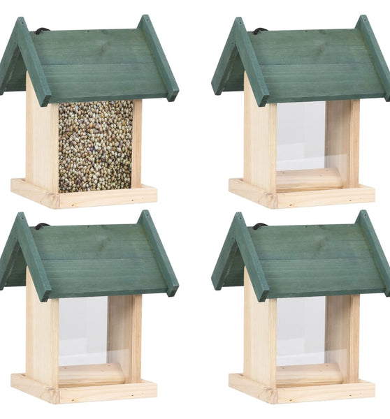 Vogelfutterhäuser 4 Stk. Tannenholz