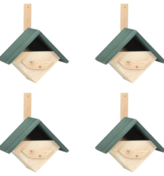 Vogelhäuser 4 Stk. 24x16x30 cm Tannenholz