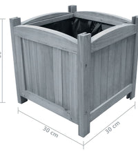 Garten-Hochbeete 2 Stk. 30x30x30 cm Massivholz Tanne