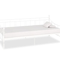 Tagesbett-Rahmen Weiß Metall 90×200 cm