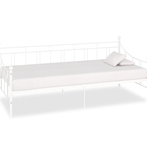 Tagesbett-Rahmen Weiß Metall 90×200 cm