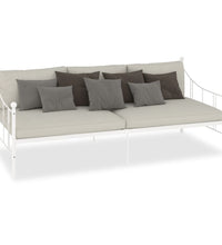 Tagesbett-Rahmen Weiß Metall 90×200 cm