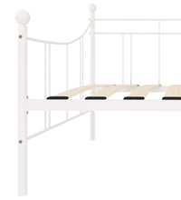 Tagesbett-Rahmen Weiß Metall 90×200 cm