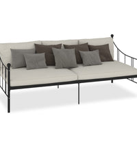 Tagesbett-Rahmen Schwarz Metall 90×200 cm