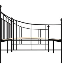 Tagesbett-Rahmen Schwarz Metall 90×200 cm