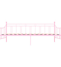 Tagesbett-Rahmen Rosa Metall 90×200 cm