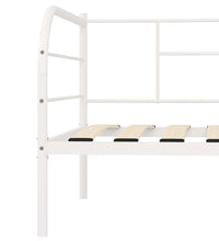 Tagesbett-Rahmen Weiß Metall 90×200 cm