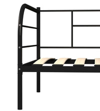 Tagesbett-Rahmen Schwarz Metall 90×200 cm