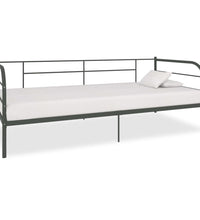 Tagesbett-Rahmen Grau Metall 90×200 cm