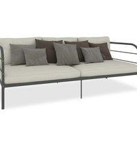 Tagesbett-Rahmen Grau Metall 90×200 cm
