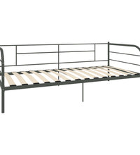 Tagesbett-Rahmen Grau Metall 90×200 cm