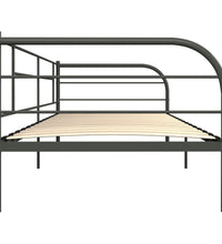 Tagesbett-Rahmen Grau Metall 90×200 cm