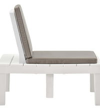 5-tlg. Garten-Lounge-Set Kunststoff Weiß