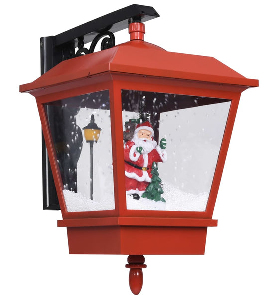 Weihnachts-Wandleuchte mit LED-Licht und Weihnachtsmann Rot