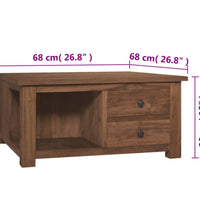 Couchtisch 68x68x33 cm Teak Massivholz