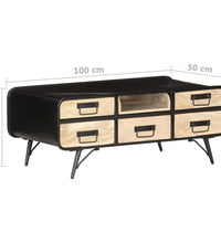 Couchtisch 100×50×40 cm Mango Massivholz