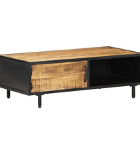 Couchtisch 105x50x35 cm Raues Mangoholz
