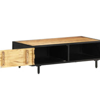 Couchtisch 105x50x35 cm Raues Mangoholz