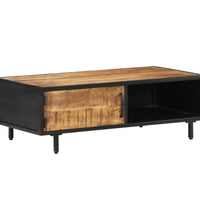 Couchtisch 105x50x35 cm Raues Mangoholz